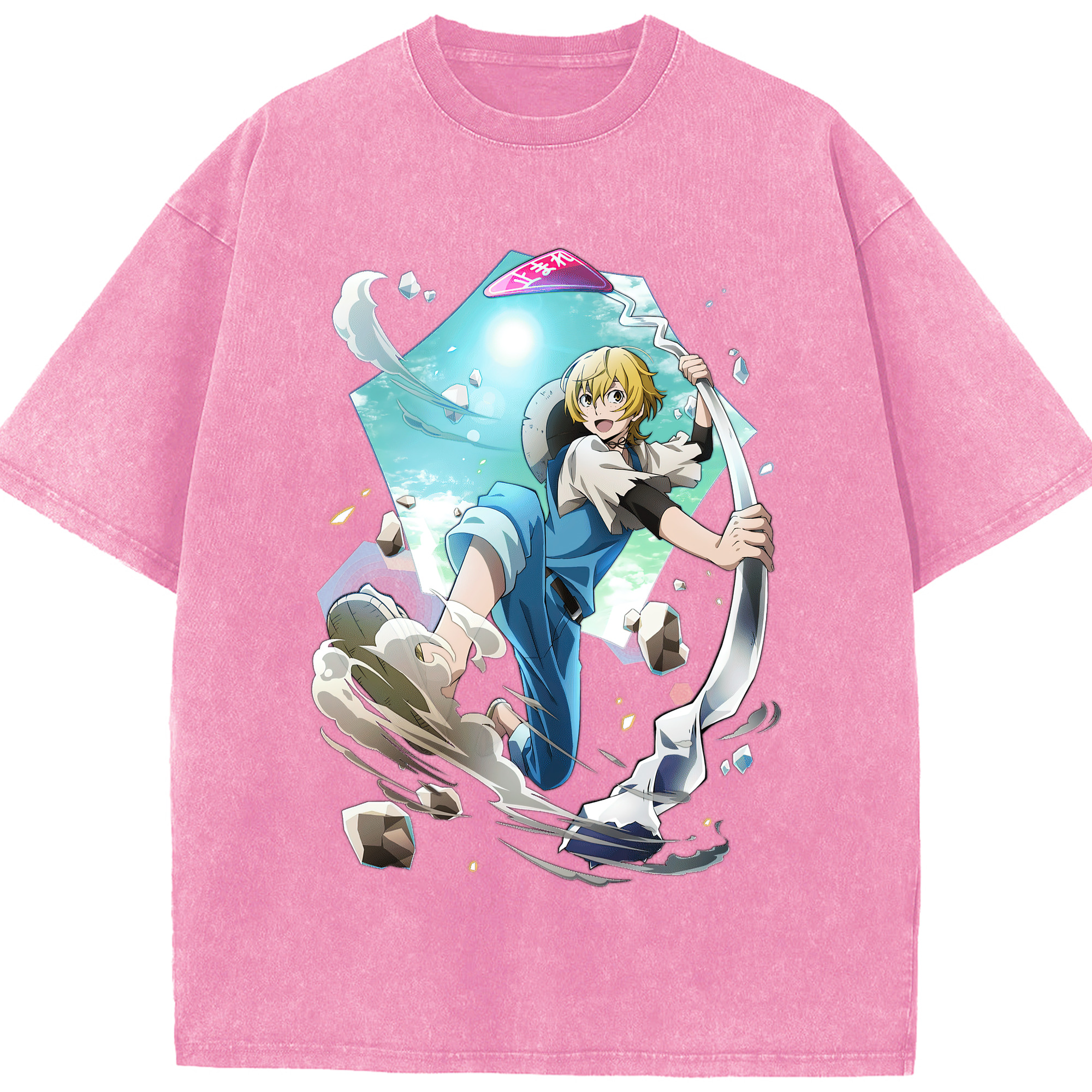 （画像用） 文豪ストレイドッグス Bungo Stray Dogs 綿100% ヴィンテージ風 半袖Tシャツ（フロントプリント）
